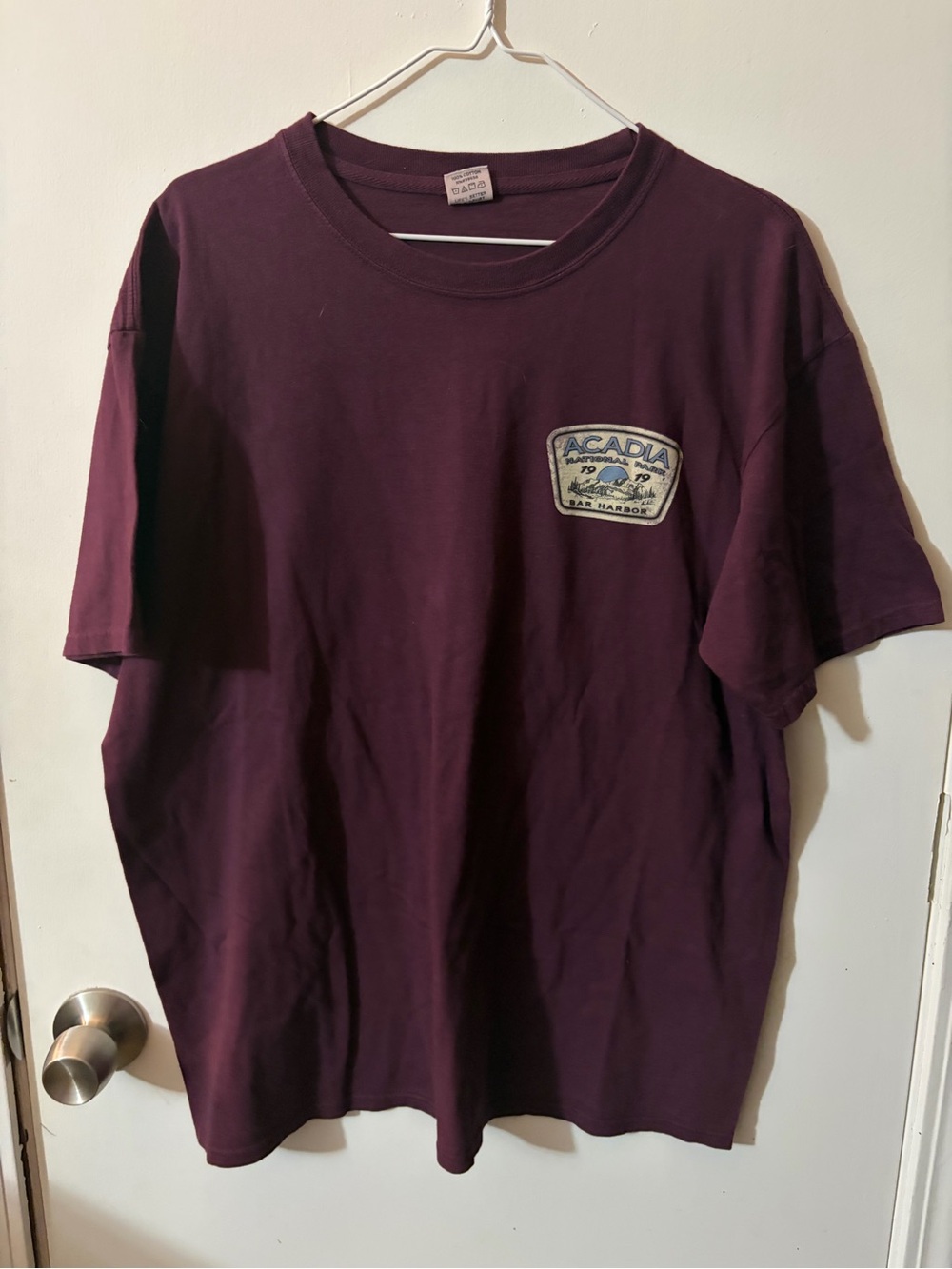 NWOT Men’s Blue 84 Large Acadia Bar Harbor Tee in Plum Tote16